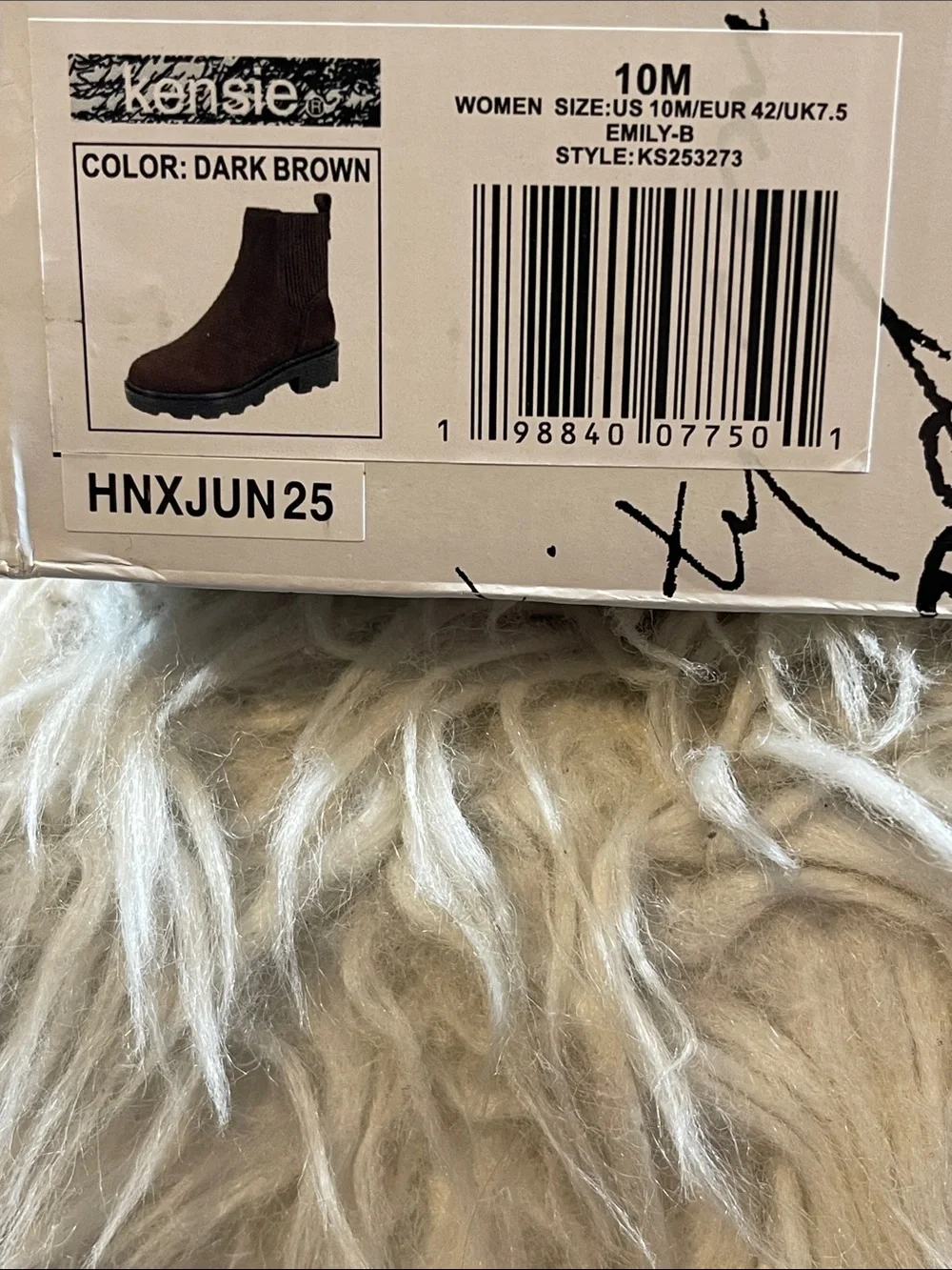 KENSIE Emily Chelsea Boot Dark Brown Round Toe Size 10 NEW
